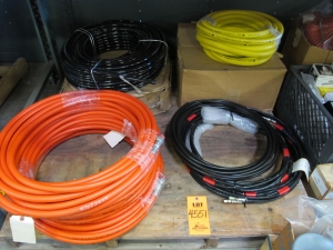 LOT TO INCLUDE: (3 ROLLS) PARKER PARFLEX NONCONDUCTIVE HOSING, (2) ROLLS SWAGELOK HOSING, (2) GOODYEAR FLAME RESISTANT HOSING, (2) EASTMAN HYTRON HOSING. LOADING & HANDLING FEE $15-4551